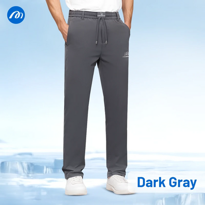 MeshIrons - Ice Silk Mesh Panel Casual Pants