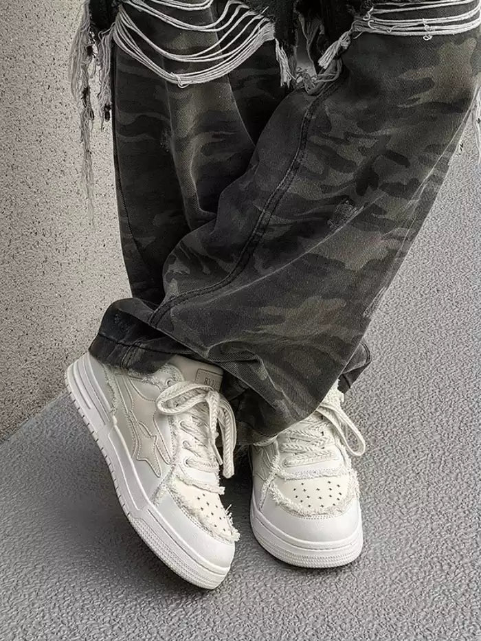 Niceprimes Casual White Board Sneakers