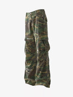Distressed Camo Cargo Baggy Pants