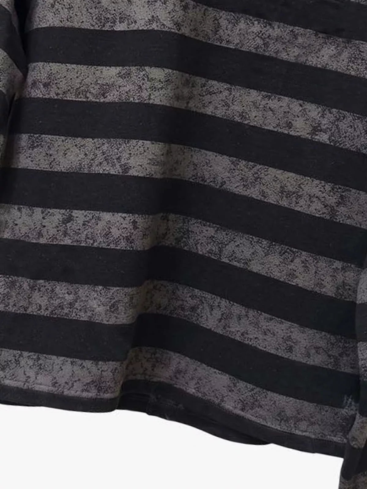 Striped Embroidered Oversized Long Sleeve Tee