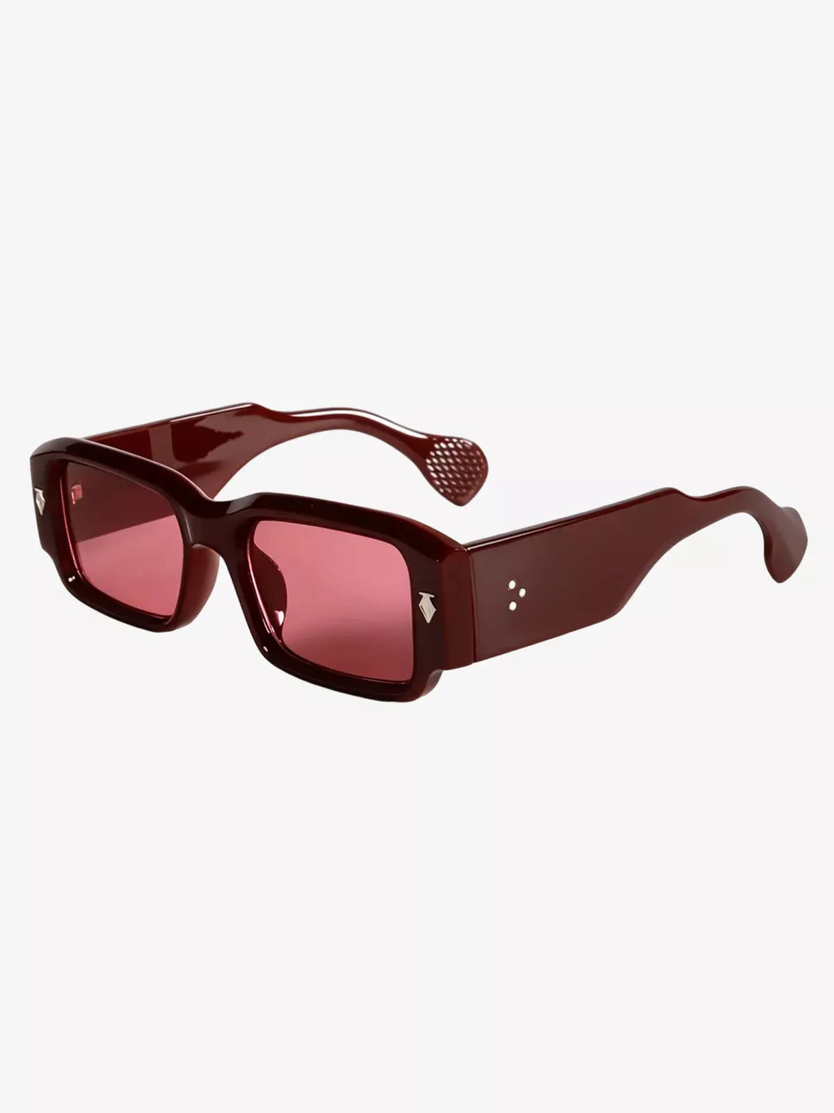 Gold Arrow Studded Square UV-Protection Sunglasses