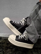 Niceprimes Rubber Sole High-Top Side Zipper Platform Sneakers