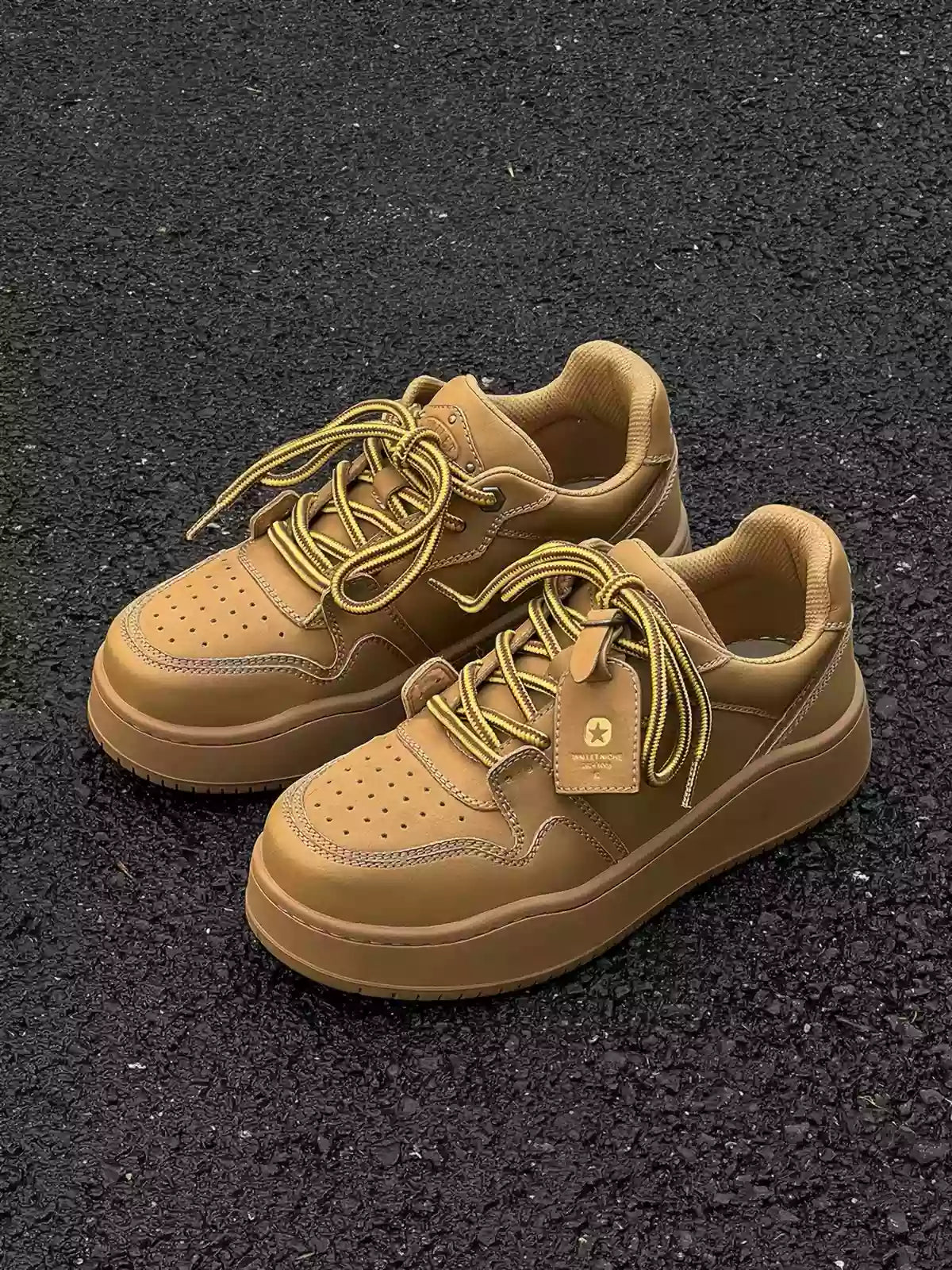 Niceprimes Vintage Suede Platform Sneakers