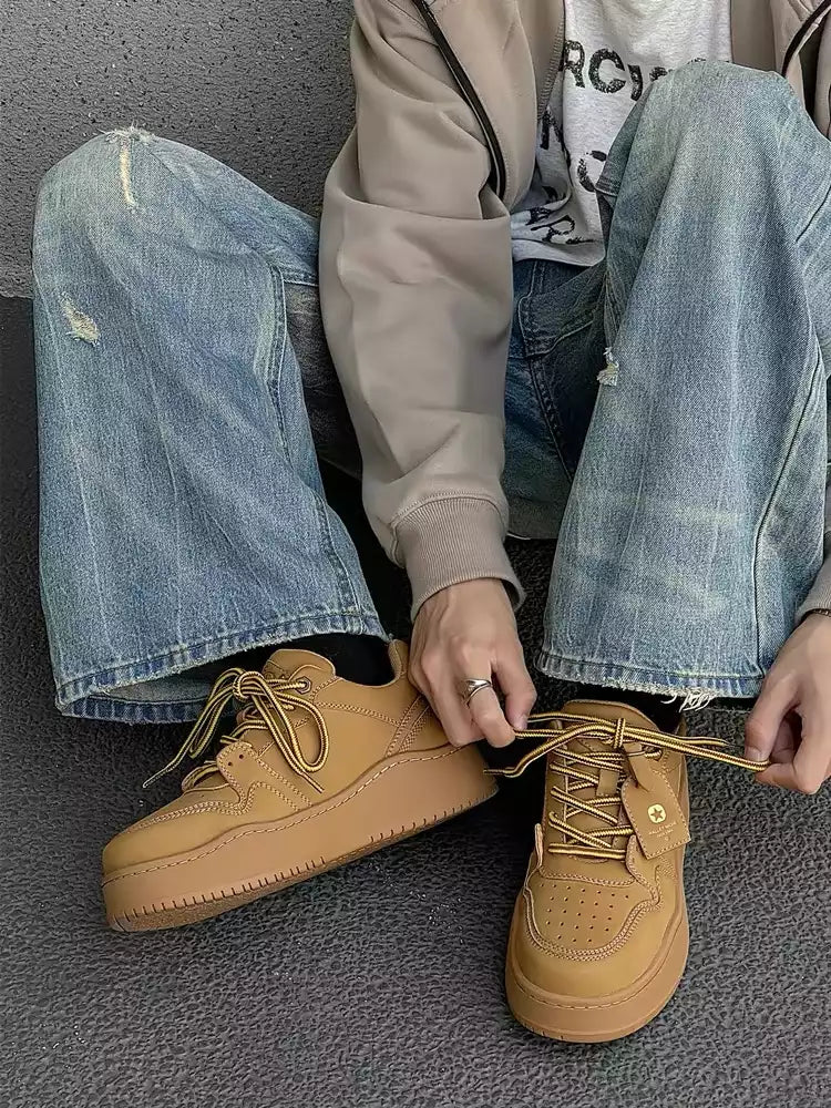 Niceprimes Vintage Suede Platform Sneakers