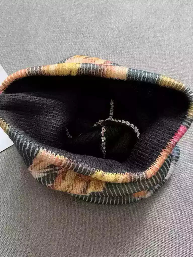 Vintage Grunge Graphic Printed Knit Beanie