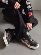 Niceprimes Cross Emblem Studded Platform Sneaker