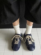 Niceprimes Retro Panel Low-Top Racing Driving Sneakers