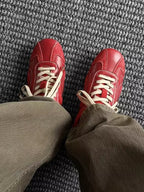 Niceprimes Retro Panel Low-Top Racing Driving Sneakers