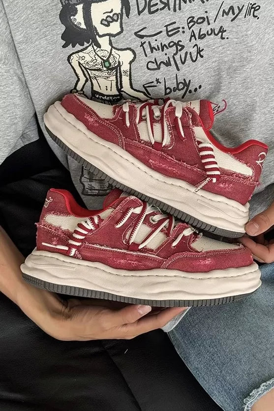 Niceprimes Vintage Wash Denim Sneakers