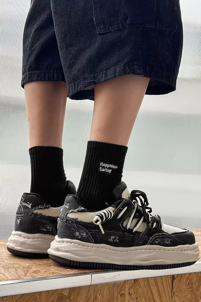 Niceprimes Vintage Wash Denim Sneakers