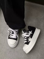 Niceprimes Pastel Star Leather Platform Sneaker