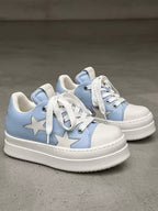 Niceprimes Pastel Star Leather Platform Sneaker