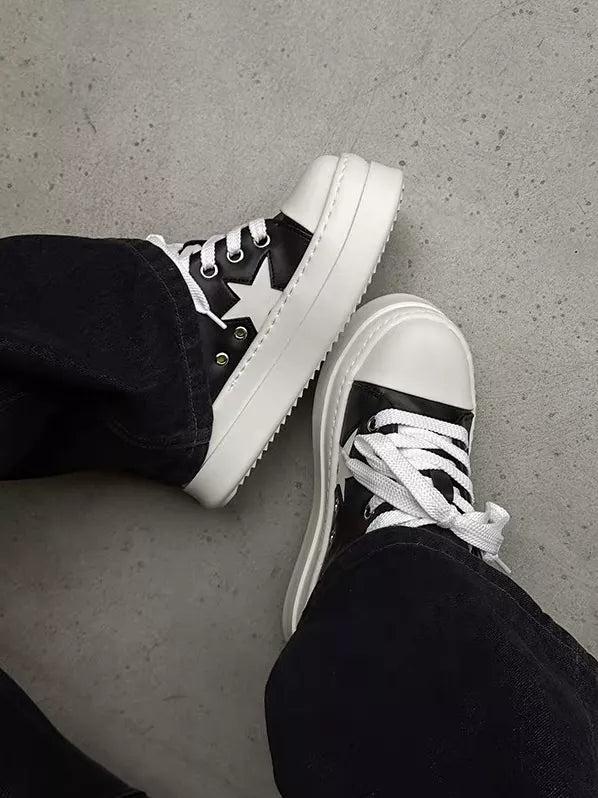Niceprimes Pastel Star Leather Platform Sneaker