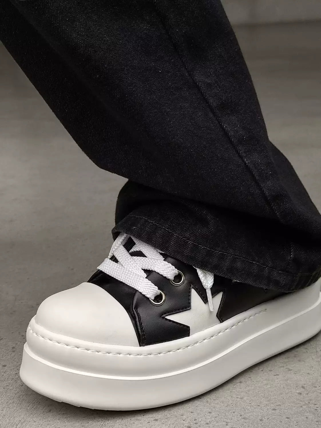 Niceprimes Pastel Star Leather Platform Sneaker