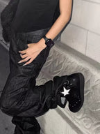 Niceprimes Dark Academia Star Badge High-Top Sneakers