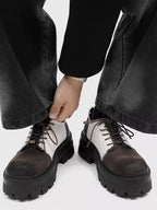 Niceprimes Dark Aesthetic Chunky Lug-Sole Platform Shoes