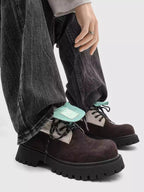 Niceprimes Retro Chunky Broad-Toe Ankle Boots