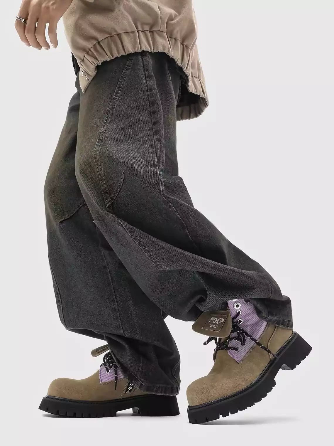 Niceprimes Retro Chunky Broad-Toe Ankle Boots