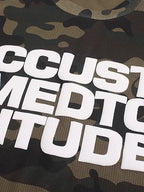 Camo-Print Graphic-Letter Waffle-Knit Long-Sleeve Shirt