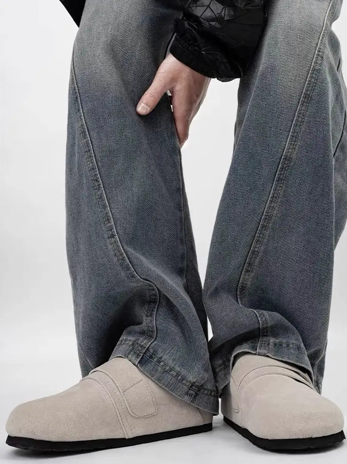Suede Metal-Plate Strap Streetwear Clogs