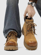 Vintage Distressed Chunky Boots