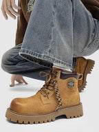 Vintage Distressed Chunky Boots