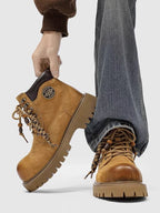 Vintage Distressed Chunky Boots