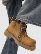 Vintage Distressed Chunky Boots