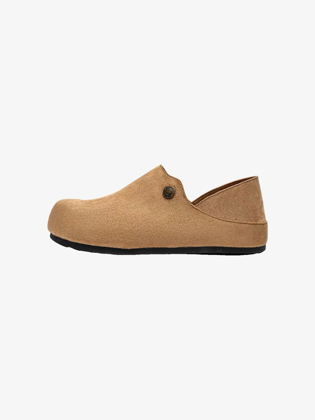 Suede Metal-Rivet Broad-Toe Rubber-Sole Mules
