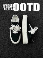 Low-Top Canvas Thick-Soled Skate Sneakers
