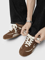 Low-Top Suede Vintage German Training Sneakers