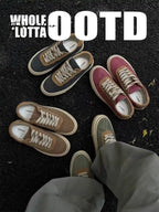 Vintage Denim Canvas Low-Top Sneakers
