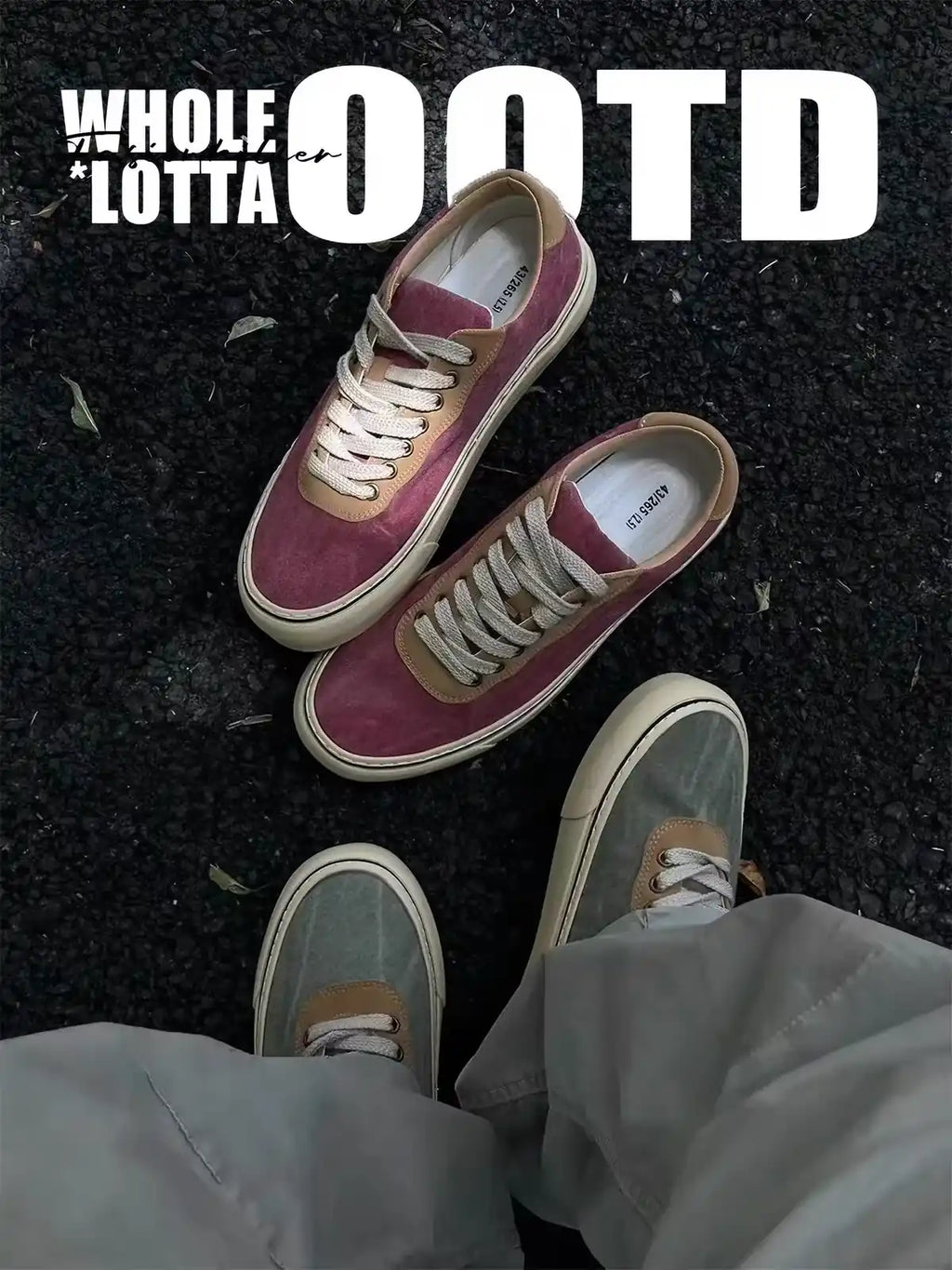 Vintage Denim Canvas Low-Top Sneakers
