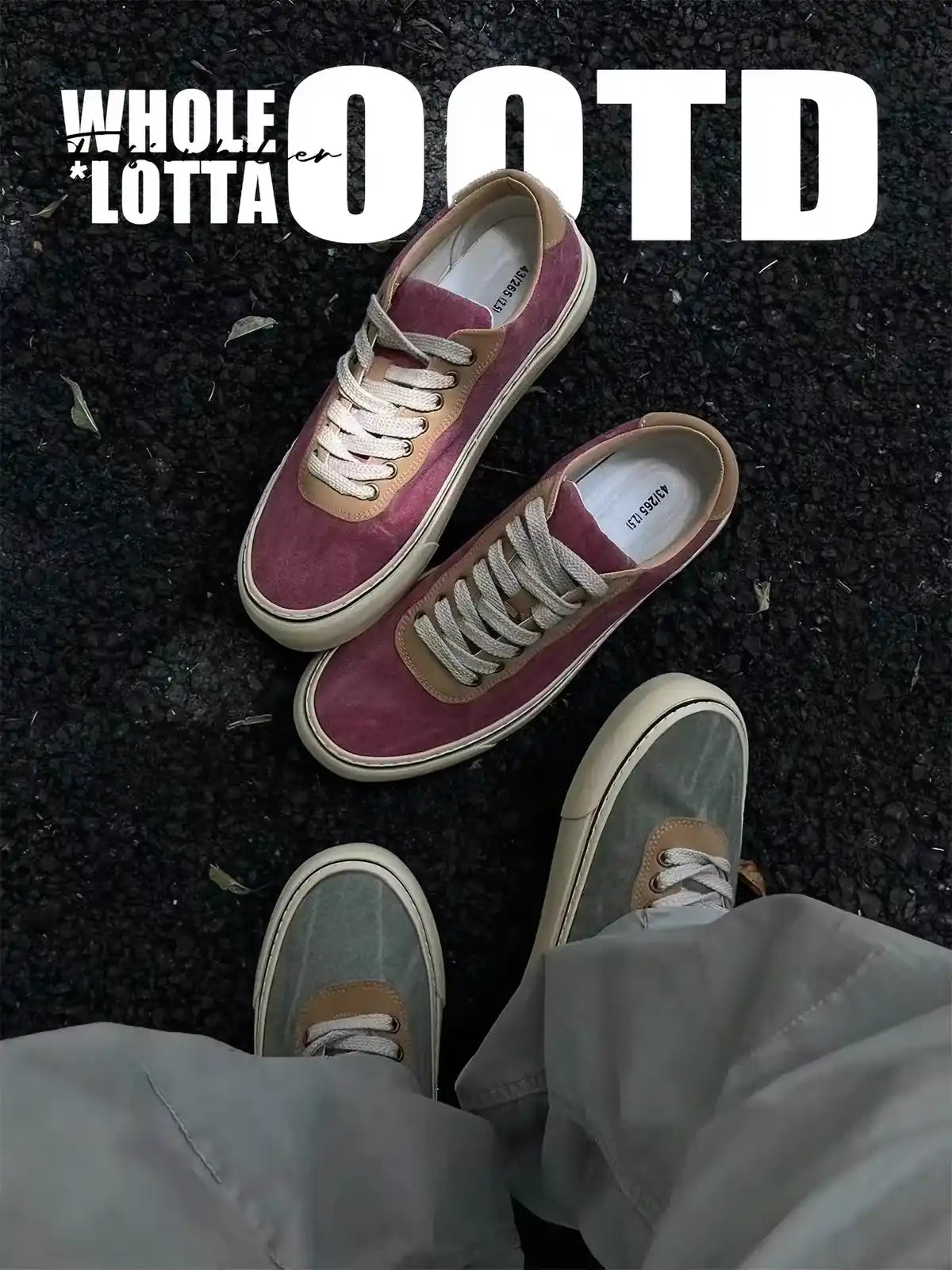 Vintage Denim Canvas Low-Top Sneakers
