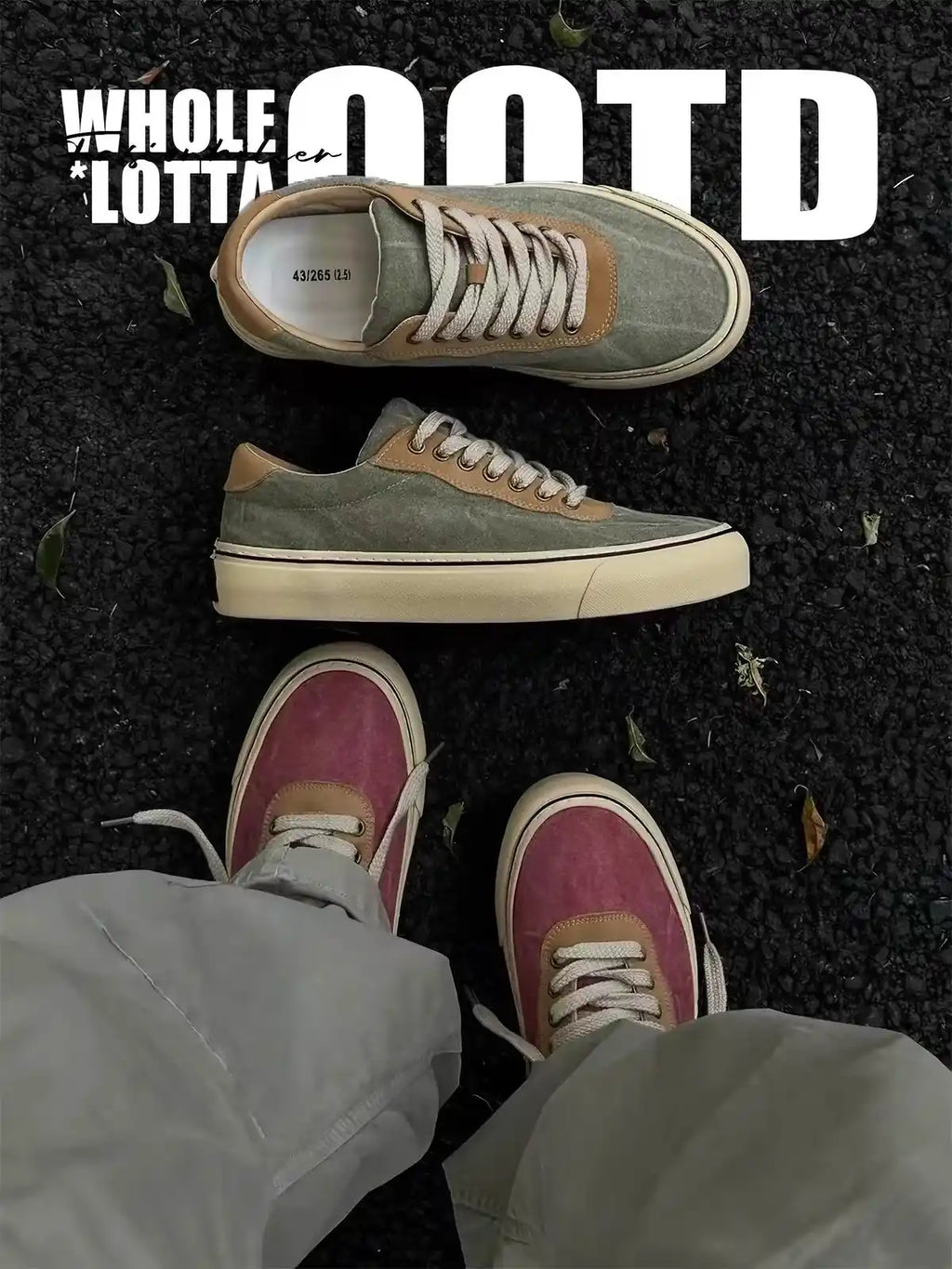 Vintage Denim Canvas Low-Top Sneakers