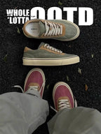 Vintage Denim Canvas Low-Top Sneakers