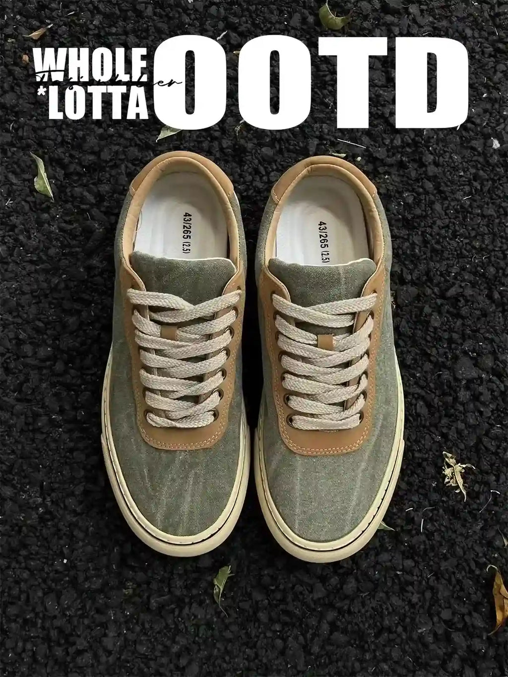 Vintage Denim Canvas Low-Top Sneakers