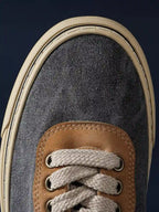 Vintage Denim Canvas Low-Top Sneakers