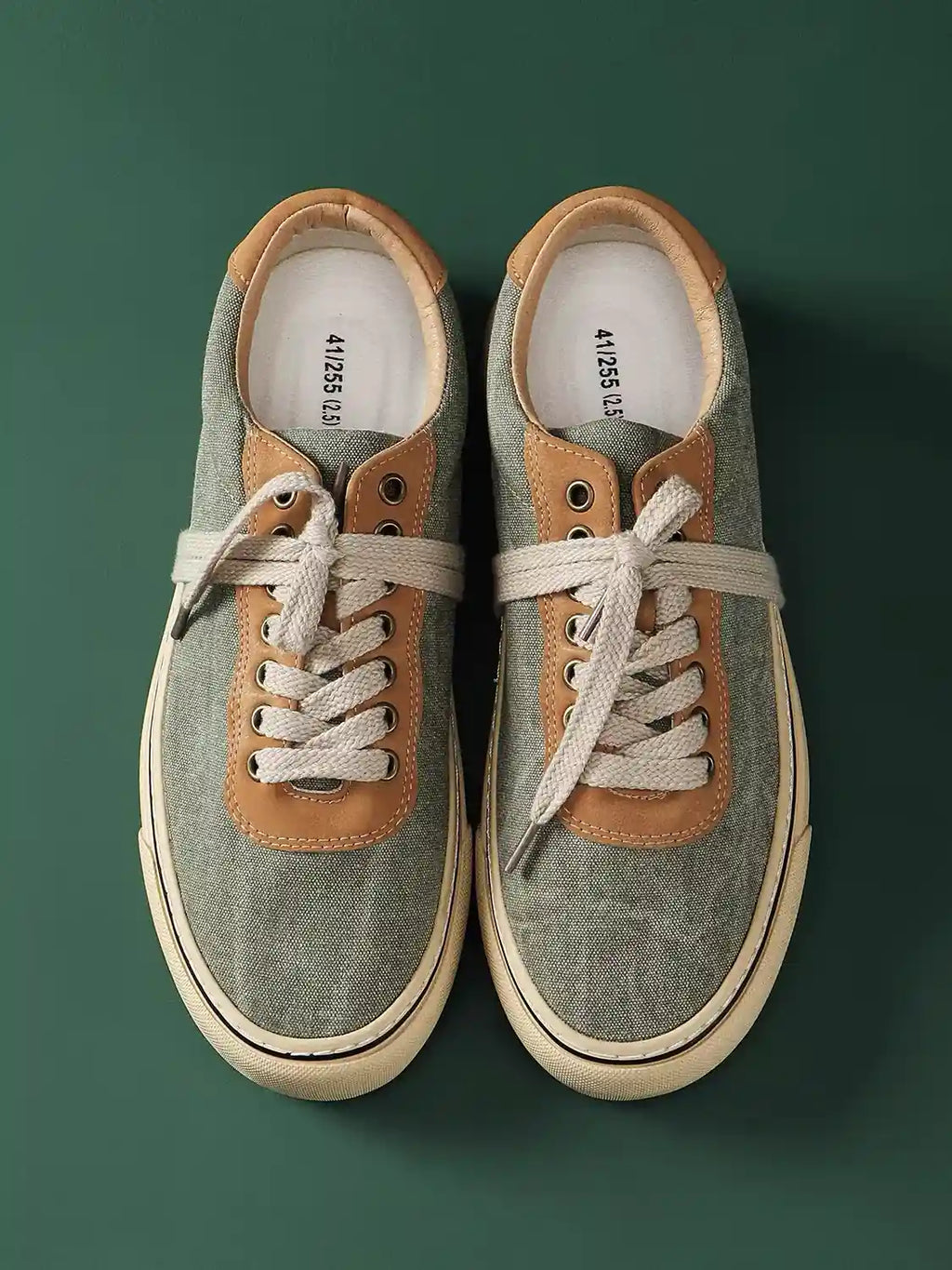 Vintage Denim Canvas Low-Top Sneakers