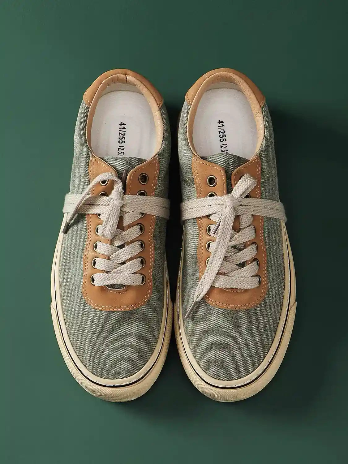Vintage Denim Canvas Low-Top Sneakers