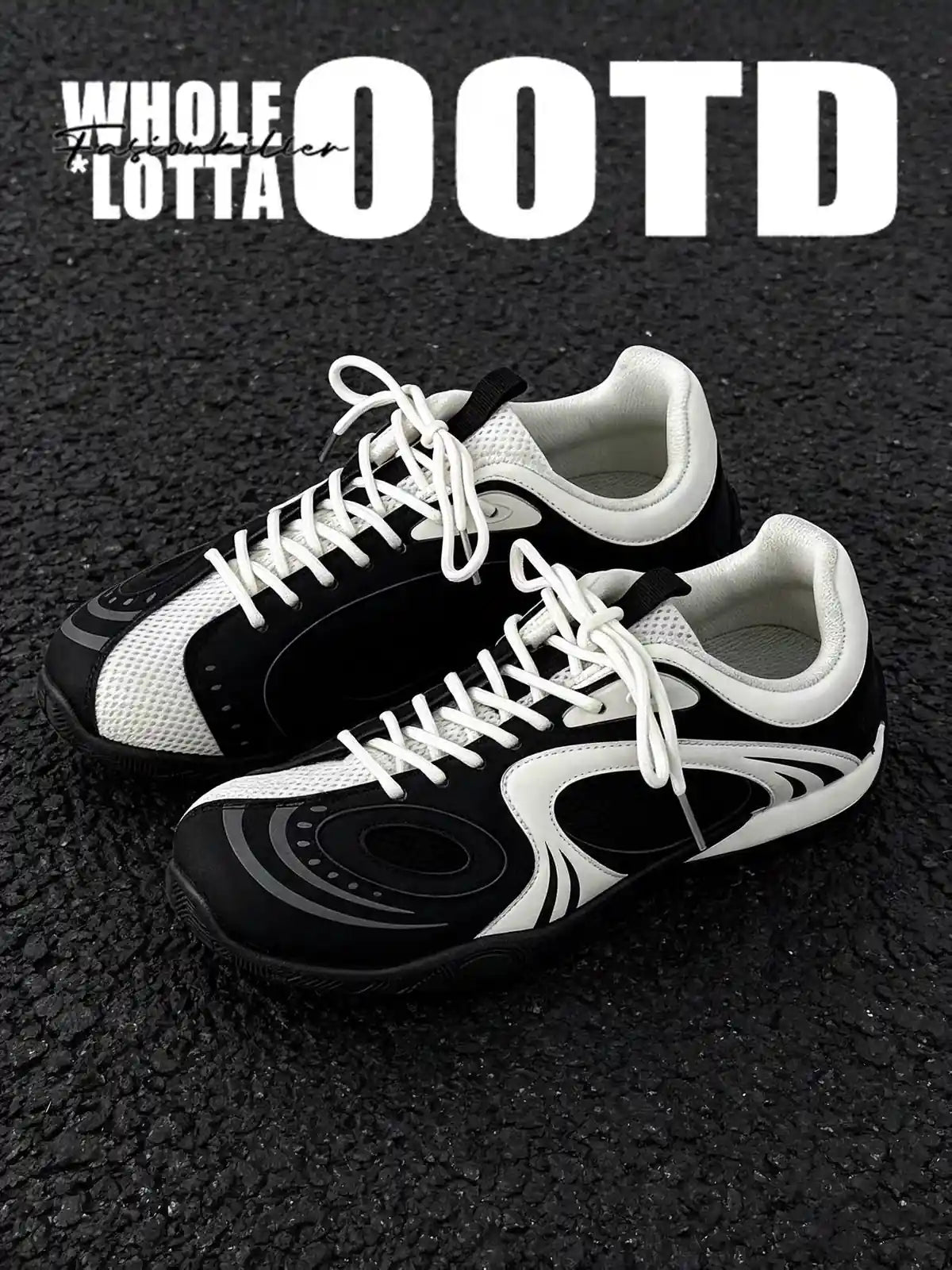 Retro Chunky Mesh Low-Top Sneakers