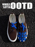 Floral Applique Platform Sneakers