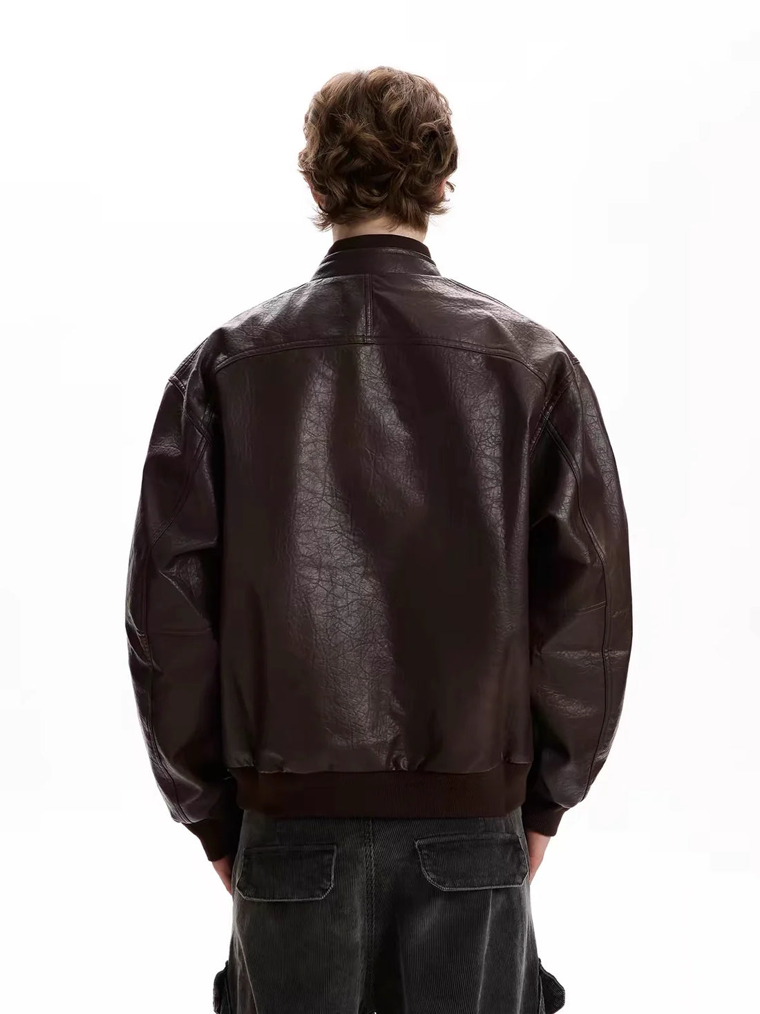 Leather Multi-Pocket Biker Jacket
