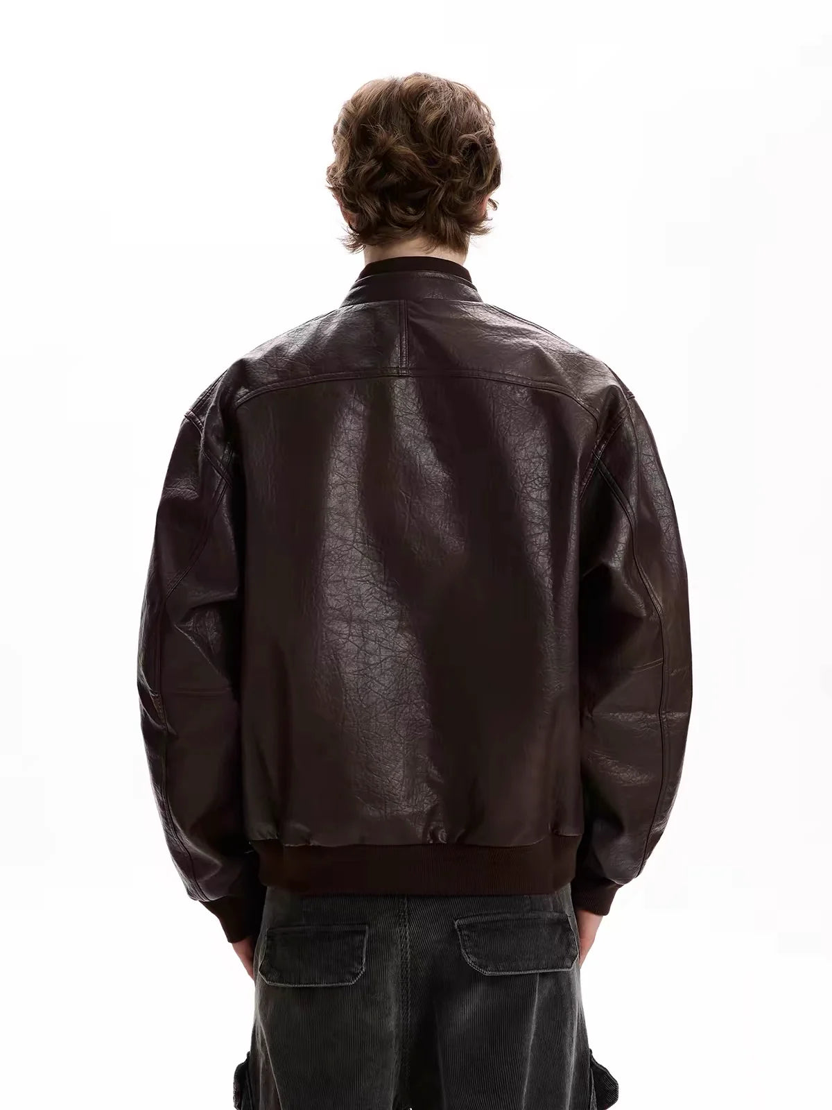 Leather Multi-Pocket Biker Jacket