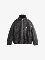 Faux Fur Collar Suede Bomber Jacket