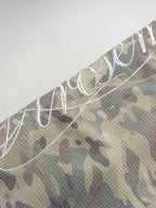 Camo-Print Script-Sleeve Zip-Up Heavyweight Hoodie