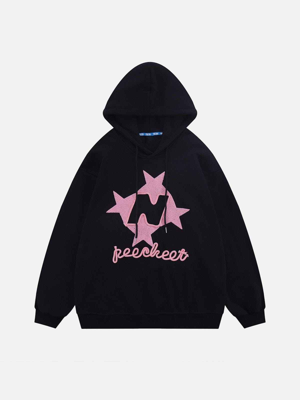 Niceprimes Flocked Stars Print Hoodie