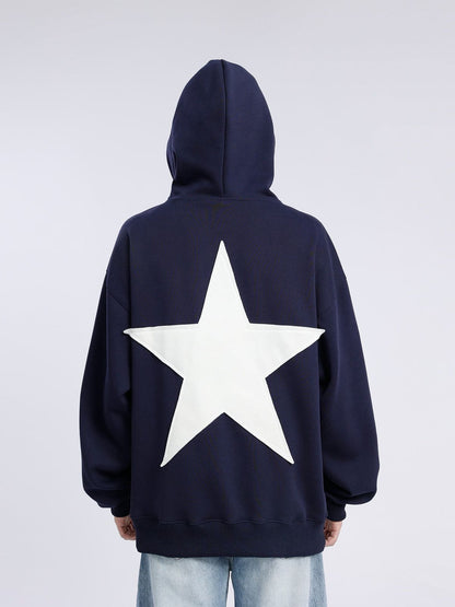 Niceprimes  Star Print Color Contrast Hoodie