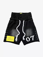 Studded Paneled Double-Waist Shorts