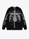 Street Skull Graphic Knit Sweater